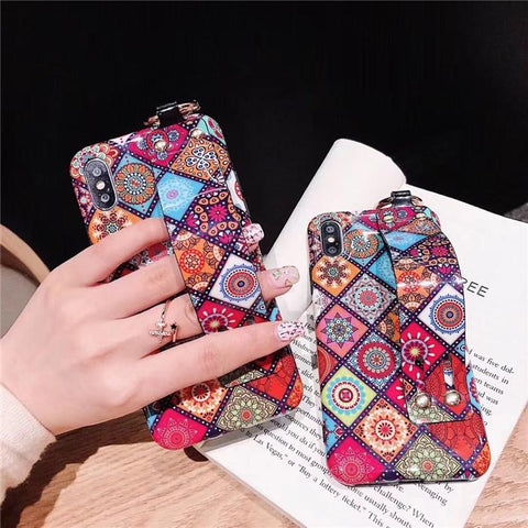 Image of Luxury Wristband Bohemia Phone Case For iPhone