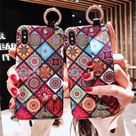 Image of Luxury Wristband Bohemia Phone Case For iPhone