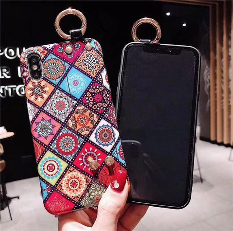 Image of Luxury Wristband Bohemia Phone Case For iPhone