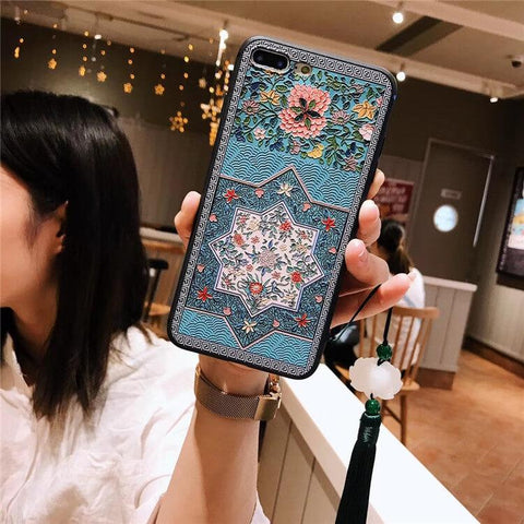 Image of Chinese Palace Style Rilievo Mobile Phone Case For iPhone