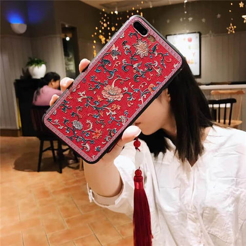 Image of Chinese Palace Style Rilievo Mobile Phone Case For iPhone