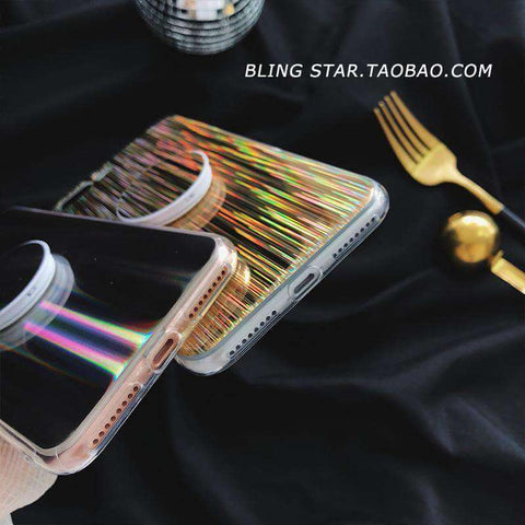 Image of 2019 New Laser Beam Stylish Chic iPhone Case With Phone Holder