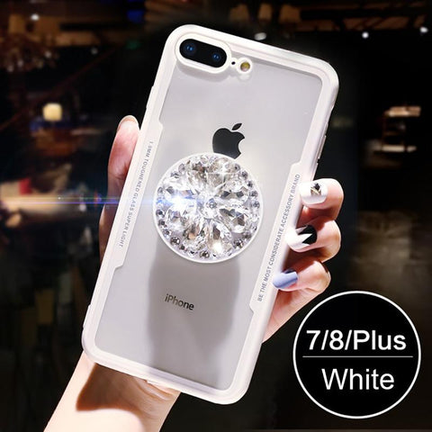 Image of Diamond Airbag Bracket Phone Case For iPhone