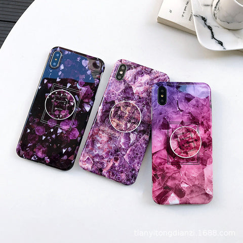 Image of 2019 New Marble Veins iPhone Case With Phone Holder