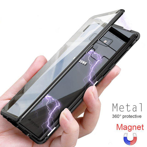 Image of Magnetic Adsorption Flip Phone Case for Samsung