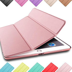 Origianl Silicon Smart Wake Sleep PU Leather Cover For iPad