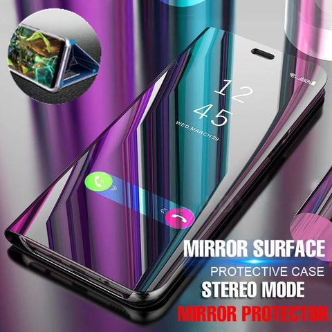 Image of Luxury Plating Mirror Flip Case Full Cover Protector Shockproof Case For iPhone