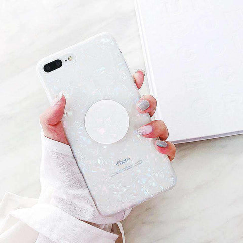 Image of 2019 New Silicone Gel Fantasy Shell Vibe iPhone Case With Holder