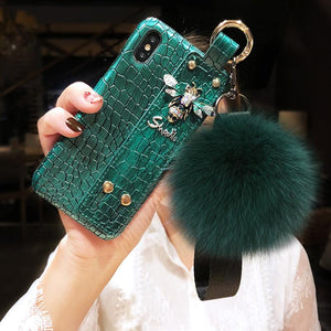 Hair Ball Crocodile Case For iPhone