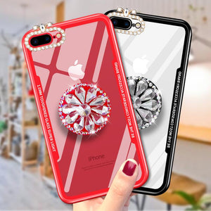 2018 Diamond Airbag Bracket Mobile Phone Case For iPhone