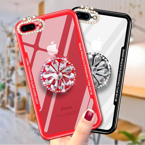 Image of 2018 Diamond Airbag Bracket Mobile Phone Case For iPhone