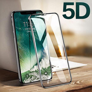 5D Curved Full Cover Tempered Glass Screen Protector Film For iPhone