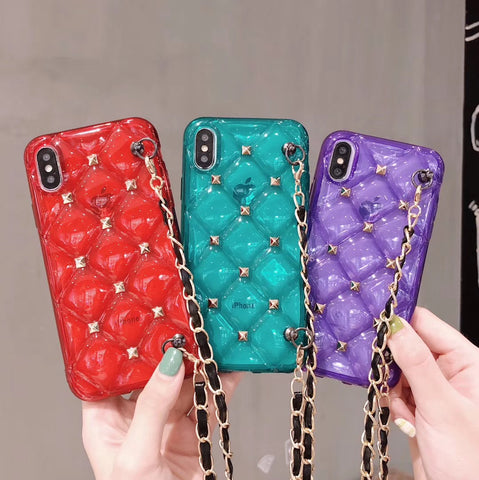 Image of 2019 New Rhombic Anti-Fall Soft iPhone Case