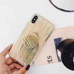 2019 New Laser Beam Stylish Chic iPhone Case With Phone Holder