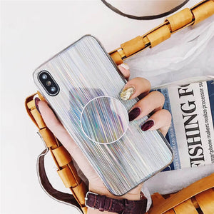 2019 New Laser Beam Stylish Chic iPhone Case With Phone Holder