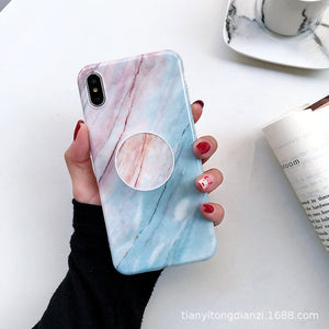 2019 New Marble Veins iPhone Case With Phone Holder