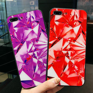 Diamond Airbag Bracket Glass Case For iPhone