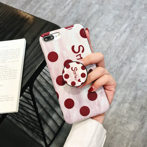 2019 New Vintage Polka Dot iPhone Case With Phone Holder