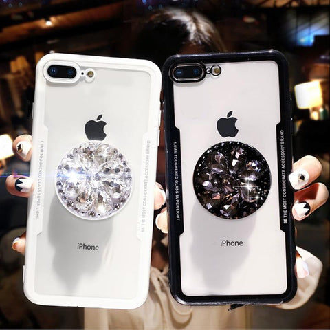 Image of Diamond Airbag Bracket Phone Case For iPhone