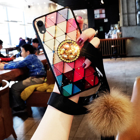 Image of 2019 New Diamond colorful iPhone Case with Wristband