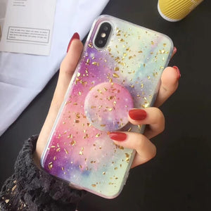 2019 New Sparkling iPhone Case with Grip and Stand