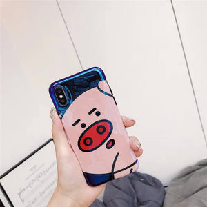 2019 New Cute Fat Pig iPhone Case with Phone Holder