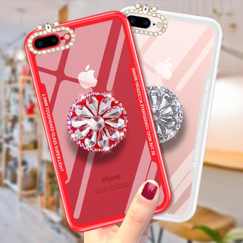 Image of 2018 Diamond Airbag Bracket Mobile Phone Case For iPhone