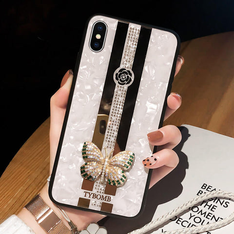 Image of 2019 New Mirror iPhone case with diamond butterfly