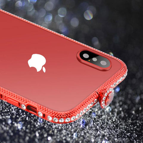 Image of Bling Diamond Crystal Bumper Metal Frame Shockproof Case For iPhone