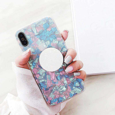 Image of 2019 New Silicone Gel Fantasy Shell Vibe iPhone Case With Holder