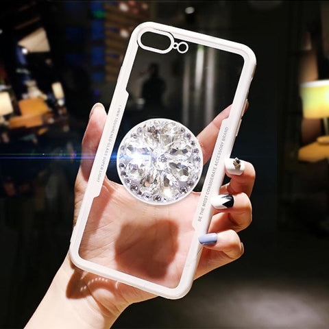 Image of Diamond Airbag Bracket Phone Case For iPhone