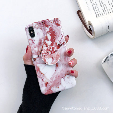 Image of 2019 New Marble Veins iPhone Case With Phone Holder