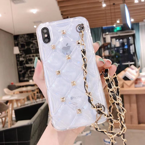 Image of 2019 New Rhombic Anti-Fall Soft iPhone Case