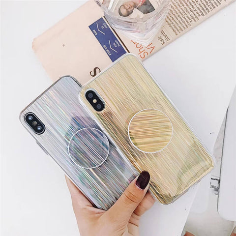 Image of 2019 New Laser Beam Stylish Chic iPhone Case With Phone Holder