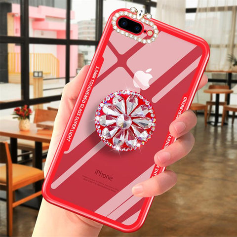 Image of 2018 Diamond Airbag Bracket Mobile Phone Case For iPhone