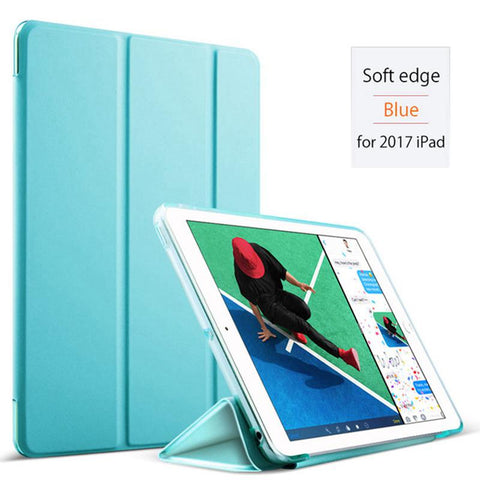 Image of Origianl Silicon Smart Wake Sleep PU Leather Cover For iPad