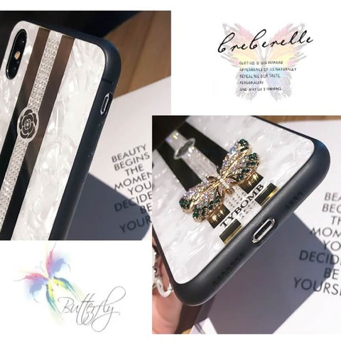 Image of 2019 New Mirror iPhone case with diamond butterfly