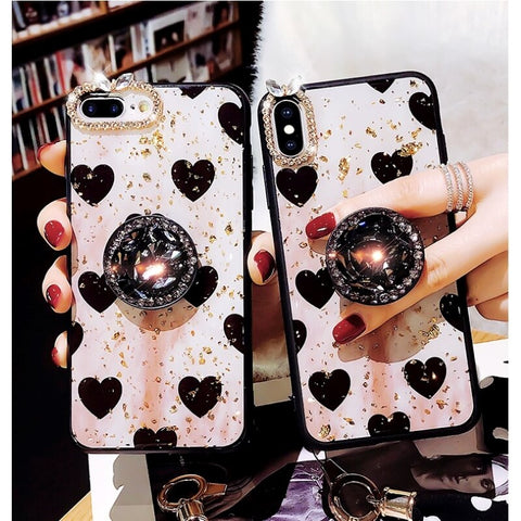 Image of 2019 New iPhone Case With Fashion Diamond And Love