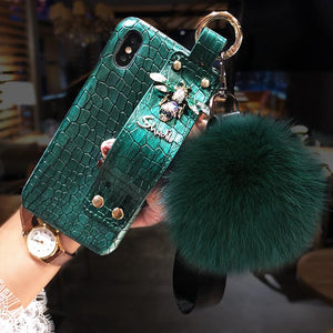 Hair Ball Crocodile Case For iPhone