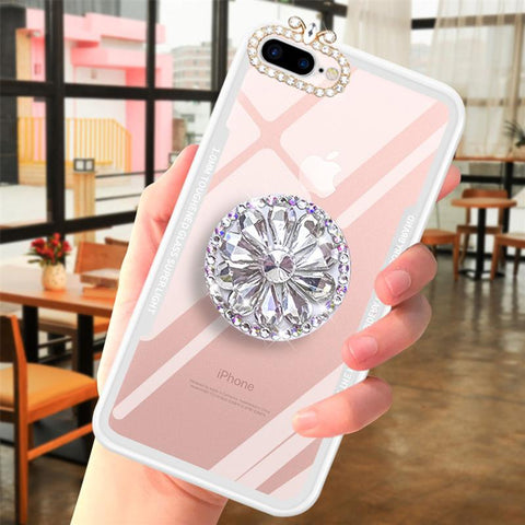 Image of 2018 Diamond Airbag Bracket Mobile Phone Case For iPhone