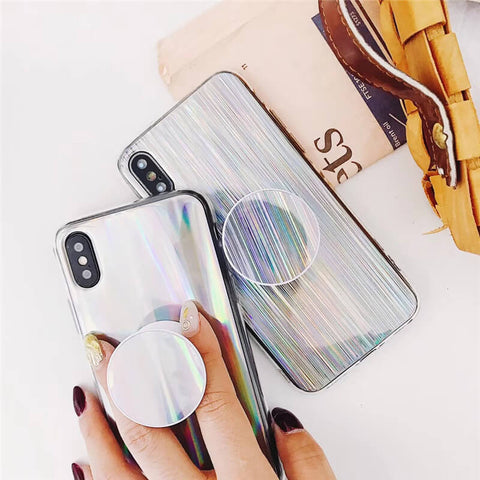 Image of 2019 New Laser Beam Stylish Chic iPhone Case With Phone Holder