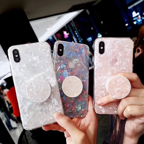 Image of 2019 New Silicone Gel Fantasy Shell Vibe iPhone Case With Holder