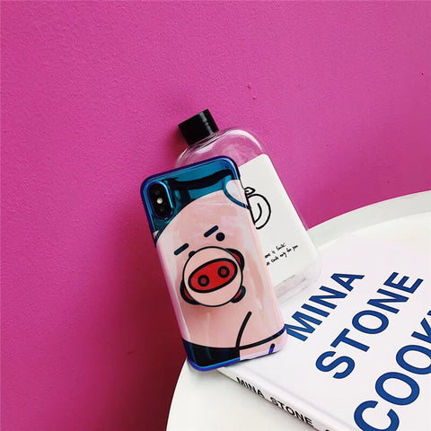 Image of 2019 New Cute Fat Pig iPhone Case with Phone Holder