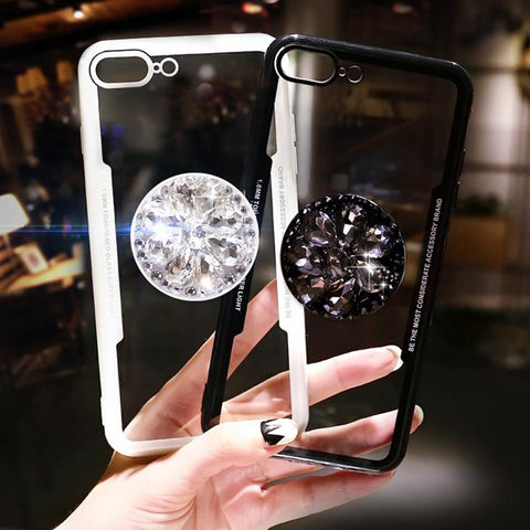 Image of Diamond Airbag Bracket Phone Case For iPhone