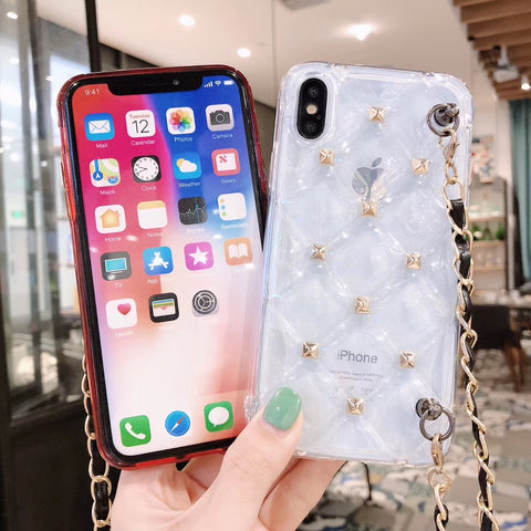 Image of 2019 New Rhombic Anti-Fall Soft iPhone Case