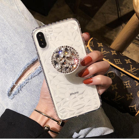 Image of Diamante Pattern Mobile Phone Case iPhone(with AirBag Bracket)