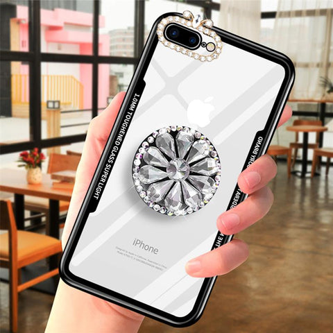 Image of 2018 Diamond Airbag Bracket Mobile Phone Case For iPhone