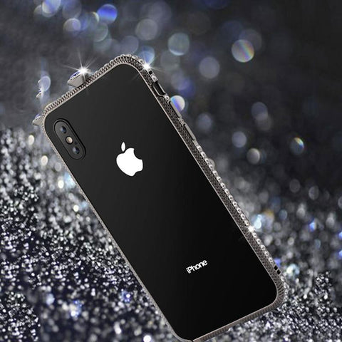 Image of Bling Diamond Crystal Bumper Metal Frame Shockproof Case For iPhone