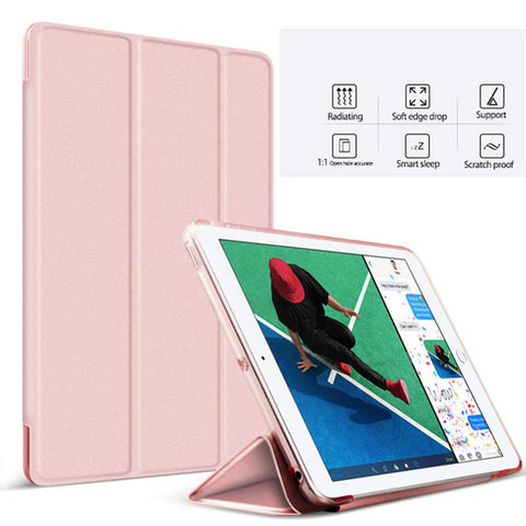 Image of Origianl Silicon Smart Wake Sleep PU Leather Cover For iPad