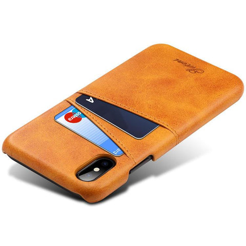 Image of Premium Cowhide Leather Card Slot Protective Case For Samsung Galaxy Note